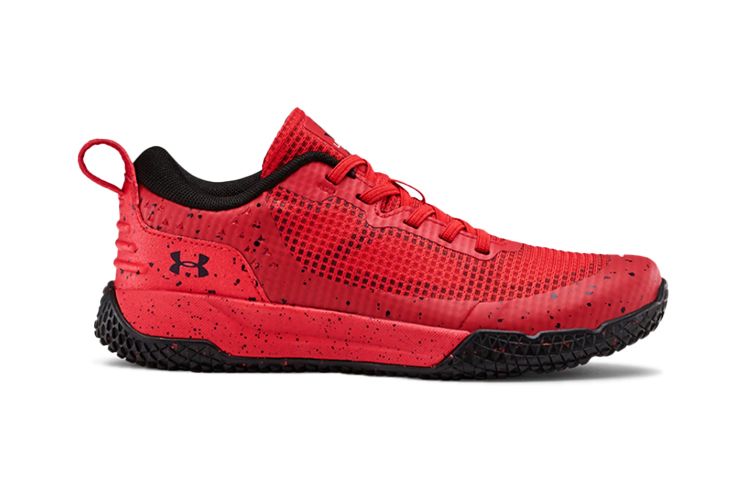 Order (PS) Under Armour X Level Mainshock AL Splatter 'Hitam Merah' 3022524-600