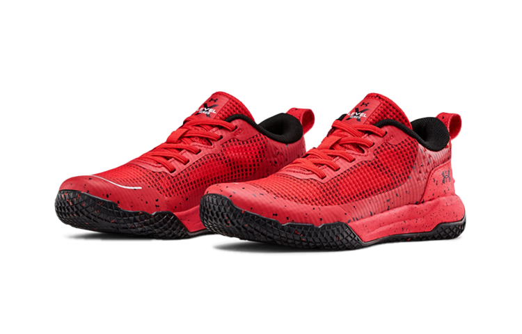 Lookbook (PS) Under Armour X Level Mainshock AL Splatter 'Hitam Merah' 3022524-600