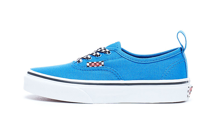(Preschool) Vans Authentic Elastic Lace 'Check Lace - Victoria Blue' VN0A38H4Q6G