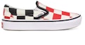 Order Vans Big Checker Comfycush Slip-on Hitam/Merah VN0A4UUBXWD