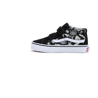 (PS) Vans Checkerboard Sk8-Mid Reissue Hook and Loop Shoes 'Black White'