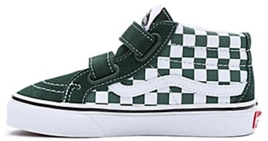 (Preschool) Vans Checkerboard Sk8-Mid Reissue Hook and Loop Shoes 'Green White' VN00018TBD6 (Preschool) Vans Checkerboard Sk8-Mid Reissue Hook and Loop Shoes 'Green White' VN00018TBD6