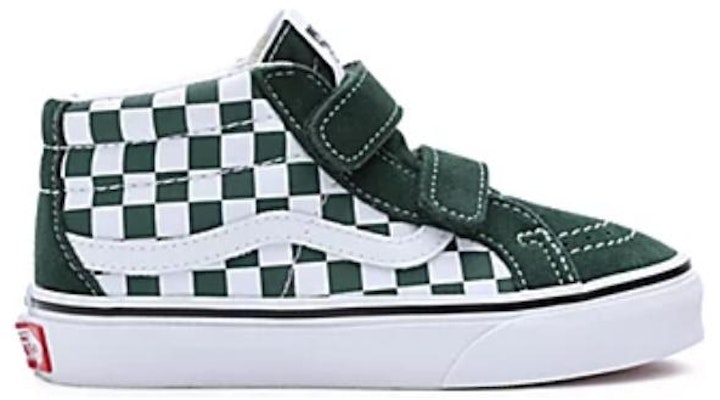 (Preschool) Vans Checkerboard Sk8-Mid Reissue Hook and Loop Shoes 'Green White' VN00018TBD6 Order (Preschool) Vans Checkerboard Sk8-Mid Reissue Hook and Loop Shoes 'Green White' VN00018TBD6