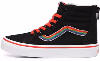 Vans Chenille SK8-HI Zip Shoes Black/Rainbow VN0A4UI4WKT