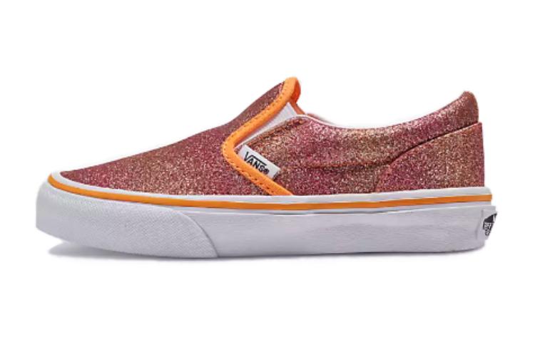 (Preschool) Vans Classic Slip-On 'Glitter White Orange' VN0005WWBS7