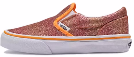 (Preschool) Vans Classic Slip-On 'Glitter White Orange' VN0005WWBS7 (Preschool) Vans Classic Slip-On 'Glitter White Orange' VN0005WWBS7