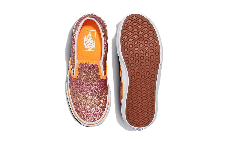 Shop (PS) ヴァンズ クラシックスリッポン グリッター白オレンジ VN0005WWBS7