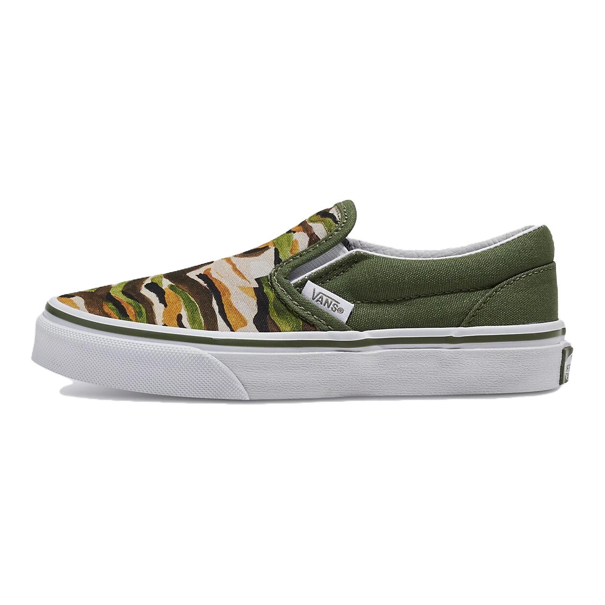 (Preschool) Vans Classic Slip-On 'Painted Camo Green' VN0A5KXMBGK