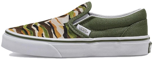 (Preschool) Vans Classic Slip-On 'Painted Camo Green' VN0A5KXMBGK (Preschool) Vans Classic Slip-On 'Painted Camo Green' VN0A5KXMBGK