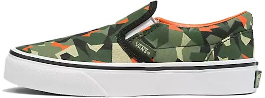 (Preschool) Vans Classic Slip-On V 'Geo Camo Green' VN0005WWBGK (Preschool) Vans Classic Slip-On V 'Geo Camo Green' VN0005WWBGK