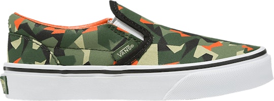 (Preschool) Vans Classic Slip-On V 'Geo Camo Green' VN0005WWBGK (Preschool) Vans Classic Slip-On V 'Geo Camo Green' VN0005WWBGK