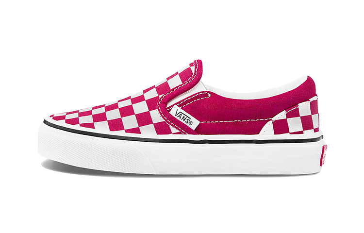 Buy 中童 Vans slip-on 低帮 兒童板鞋 粉白棋盤格