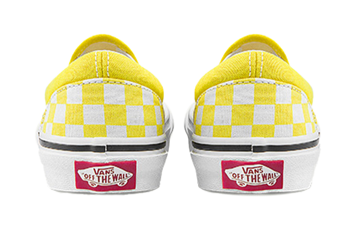 Vans Slip On Low Tops Casual Skateboarding Shoes Yellow White 圖 4