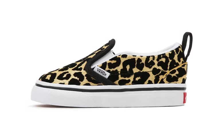 Vans Flocked Leopard Classic Slip-On Velcro 'Black Brown' VN000UBSABS