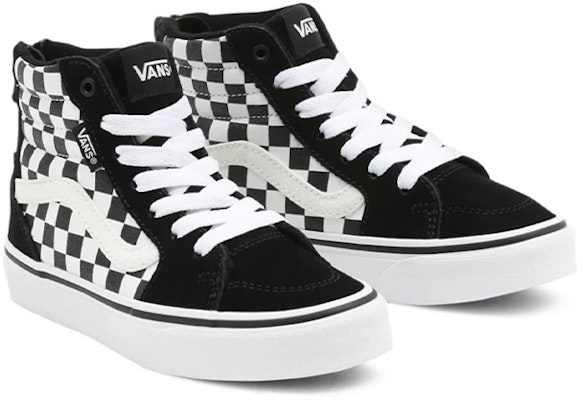 大童 Vans Filmore Hi 西洋棋盤樣式 休閒 高筒 童鞋 黑與白 Lookbook 大童 Vans Filmore Hi 西洋棋盤樣式 休閒 高筒 童鞋 黑與白