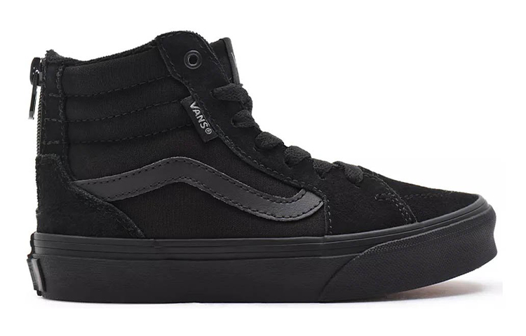 Order 大童 Vans 流行百搭休閒 輕便 高筒 兒童滑板鞋 黑色