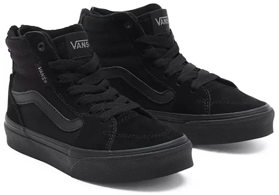 大童 Vans 流行百搭休閒 輕便 高筒 兒童滑板鞋 黑色 Lookbook 大童 Vans 流行百搭休閒 輕便 高筒 兒童滑板鞋 黑色