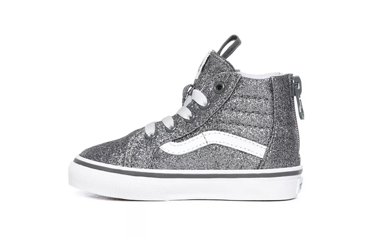 Buy 幼童 Vans 亮片 SK8-Hi 拉链款 銀色