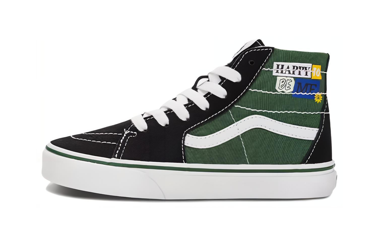 (Preschool) Vans Happy To Be SK8-Hi Tapered VR3 Shoes 'Black Green' VN0007PZBMV