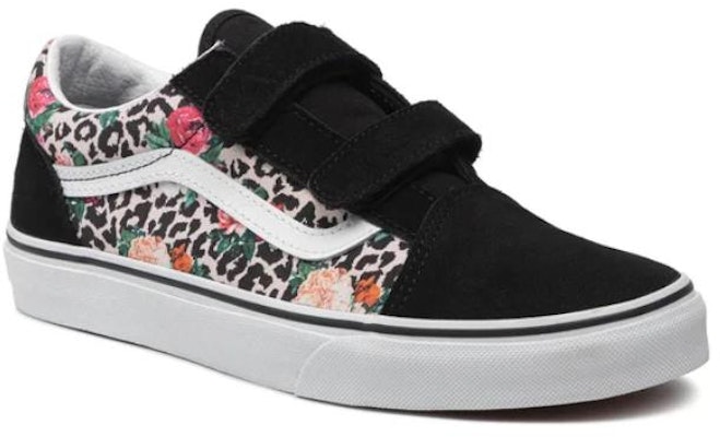 (Preschool) Vans Leopard Floral Old Skool V Shoes 'Black White' VN0A4BUV7TJ Order (Preschool) Vans Leopard Floral Old Skool V Shoes 'Black White' VN0A4BUV7TJ