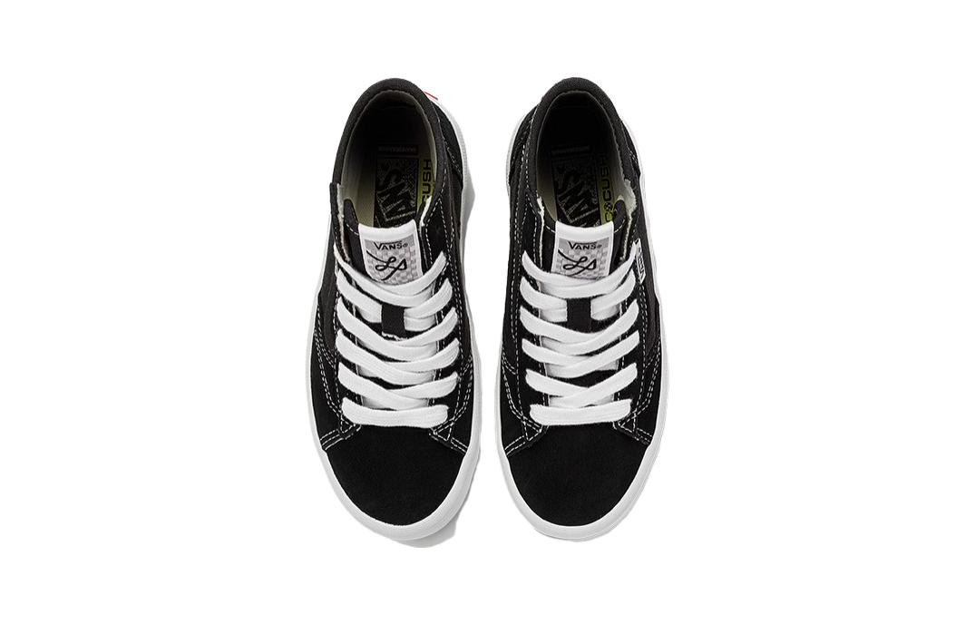 Shop 中童 Vans Little Lizzie 舒適休閒 耐磨 高幫 兒童帆布鞋 黑色