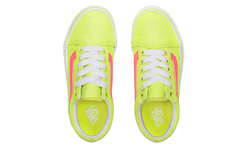 Vans Neon Glitter Old Skool Shoes Yellow 圖 3