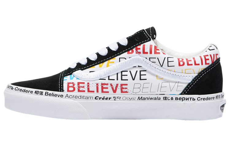 Buy (PS) (幼児用) イミグランツ x フットロッカー x オールドスクール 'ブラックホワイト カラーレター’ VN0A7Q3J697 VN0A7Q3J697