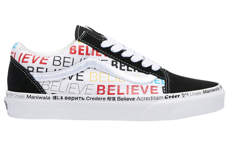 (PS) Vans of Immigrants Foot Locker Old Skool 'Black White with Colored Letters' 圖 2