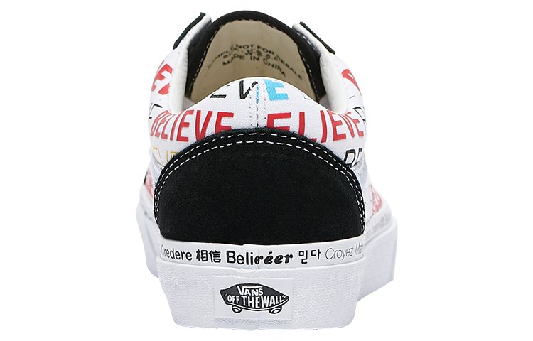 (PS) Vans of Immigrants Foot Locker Old Skool 'Black White with Colored Letters' 圖 4