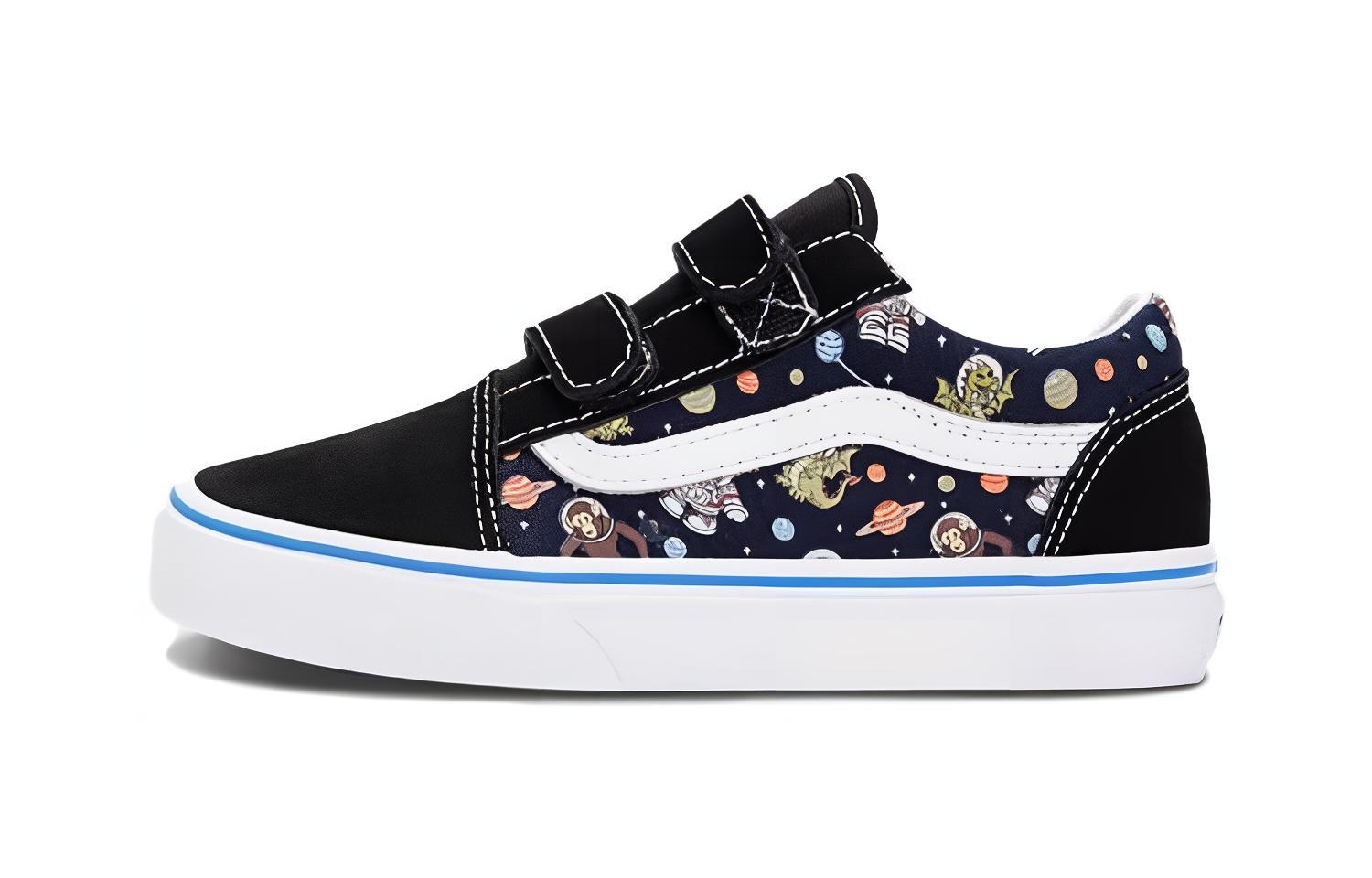 Buy 中童 Vans Old Skool 舒適耐磨 輕便減震 低幫 兒童板鞋 黑色