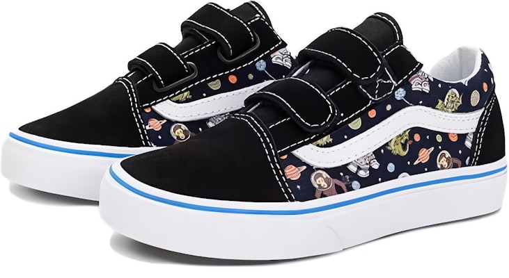 中童 Vans Old Skool 舒適耐磨 輕便減震 低幫 兒童板鞋 黑色 Lookbook 中童 Vans Old Skool 舒適耐磨 輕便減震 低幫 兒童板鞋 黑色