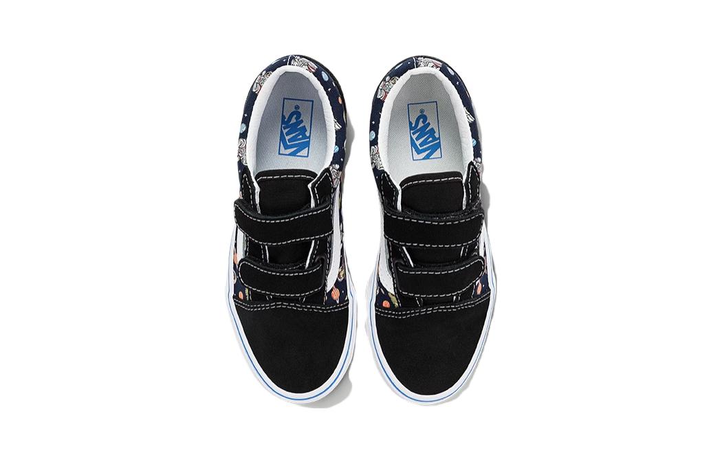 Shop 中童 Vans Old Skool 舒適耐磨 輕便減震 低幫 兒童板鞋 黑色