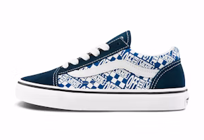 (Preschool) Vans Old Skool Logo pattern 'Blue White' VN0A4BUU3U1 (Preschool) Vans Old Skool Logo pattern 'Blue White' VN0A4BUU3U1