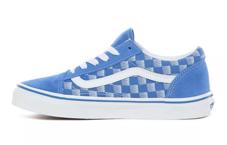 Buy 大童 Vans Old Skool 低筒 兒童板鞋 藍白棋盤格