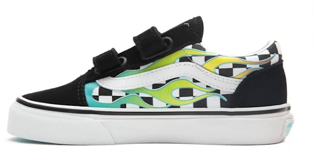 Vans Old Skool V Flame Kotak-kotak 'Hitam Putih' VN0A38HDVIU Buy Vans Old Skool V Flame Kotak-kotak 'Hitam Putih' VN0A38HDVIU