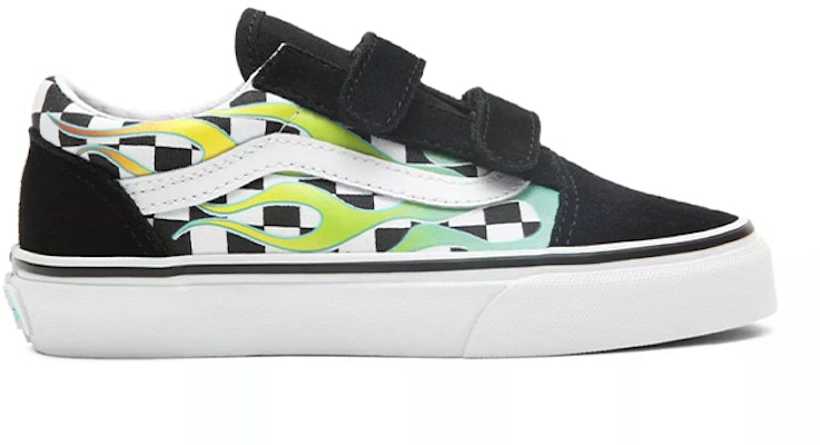 Vans Old Skool V Flame Checkboard 'Black White' VN0A38HDVIU Order Vans Old Skool V Flame Checkboard 'Black White' VN0A38HDVIU