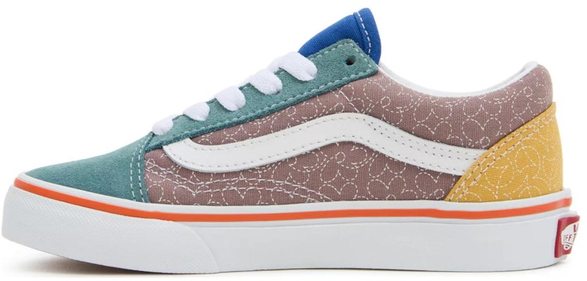 中童 Vans Old Skool 圓頭繫帶 減震耐磨透氣 低幫 兒童板鞋 橙藍色 Buy 中童 Vans Old Skool 圓頭繫帶 減震耐磨透氣 低幫 兒童板鞋 橙藍色