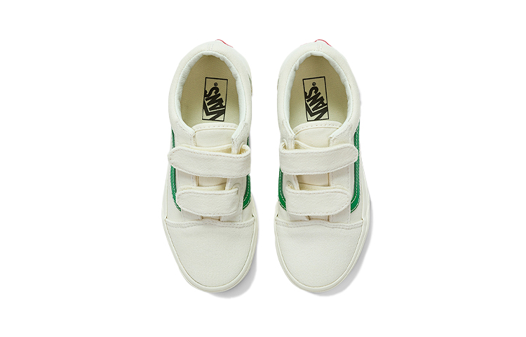 Vans Old Skool Low Top Casual Skate Shoes White Green 圖 3