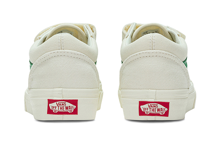 Vans Old Skool Low Top Casual Skate Shoes White Green 圖 5