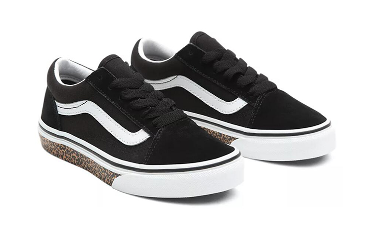 Lookbook (PS) Vans Old Skool K Zapatos Leopardo 'Negro' VN0A4UHZ32M