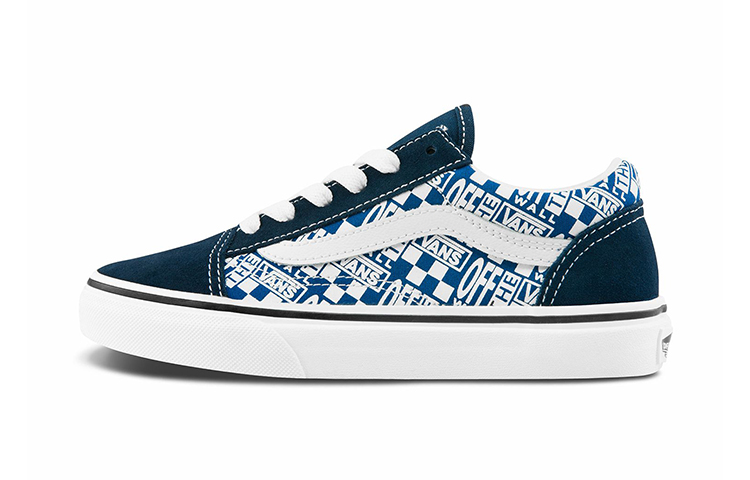 (Preschool) Vans Old Skool Logo pattern 'Blue White' VN0A4BUU3U1