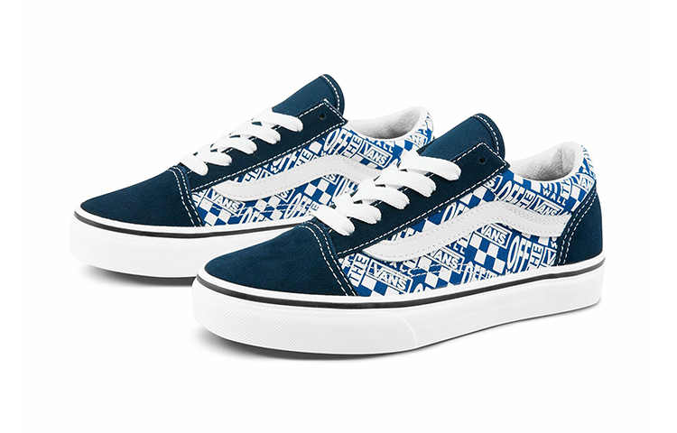 Order (PS) 반스 올드스쿨 로고 블루화이트 (Vans Old Skool Logo Blue/White) VN0A4BUU3U1