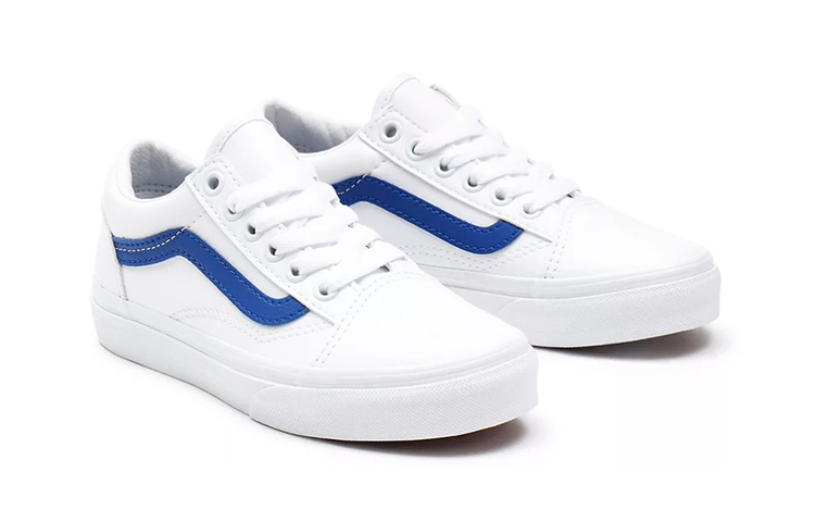 Lookbook (PS) ヴァンズ オールドスクール (白/青) VN000W9T9AG