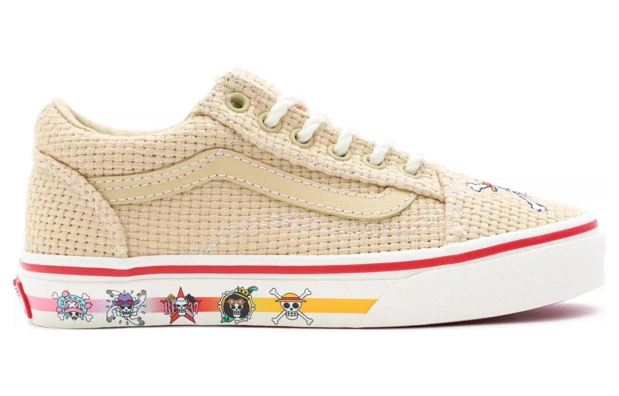 Order 中童 ONE PIECE x Vans Kids Old Skool 航海王聯名 耐磨防滑 帆布鞋 淺褐