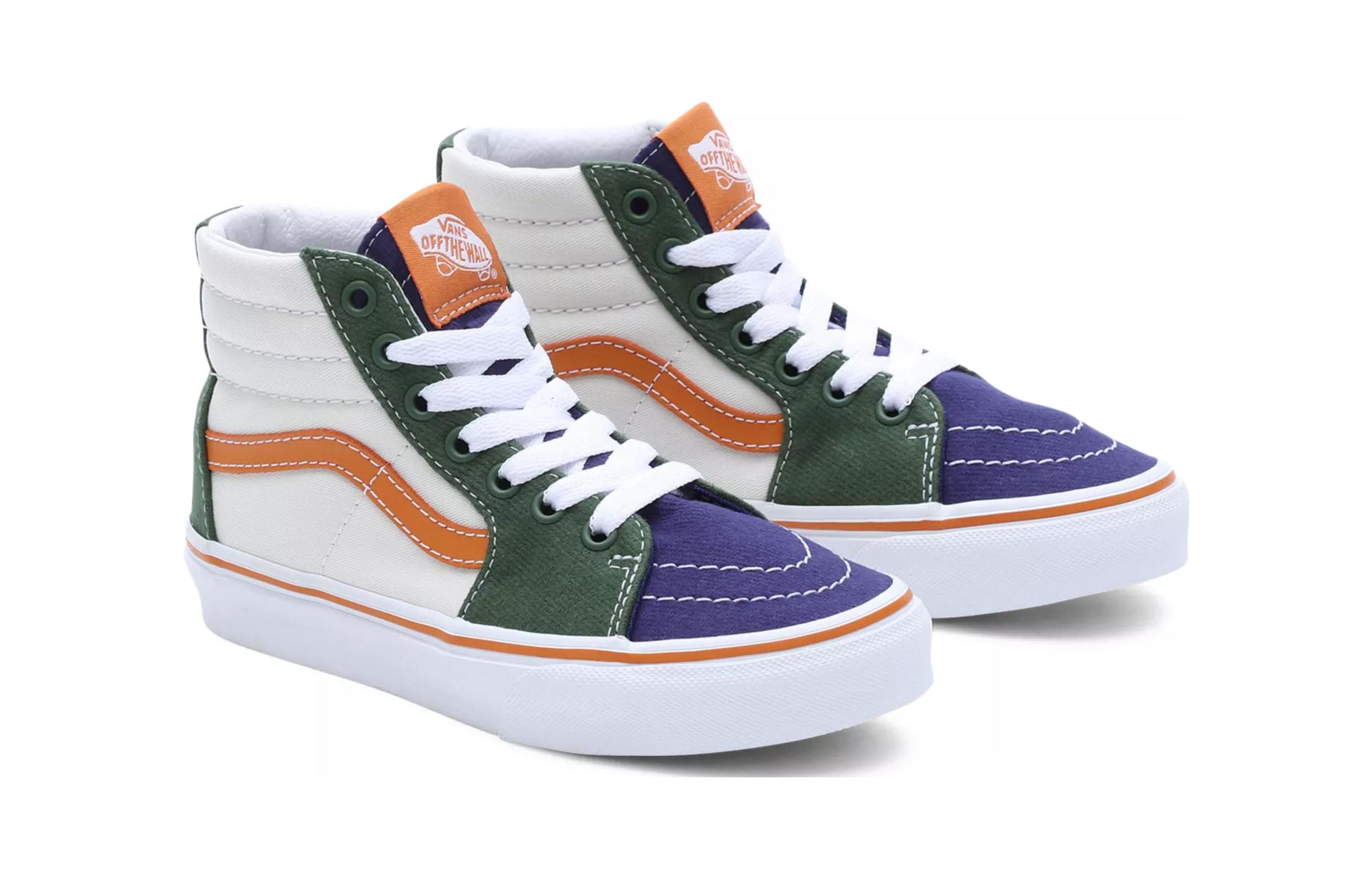 Lookbook (PS) Vans SK8-Hi 白/緑 (バンズ スケートハイ ホワイト/グリーン) VN0A4BUW6GL