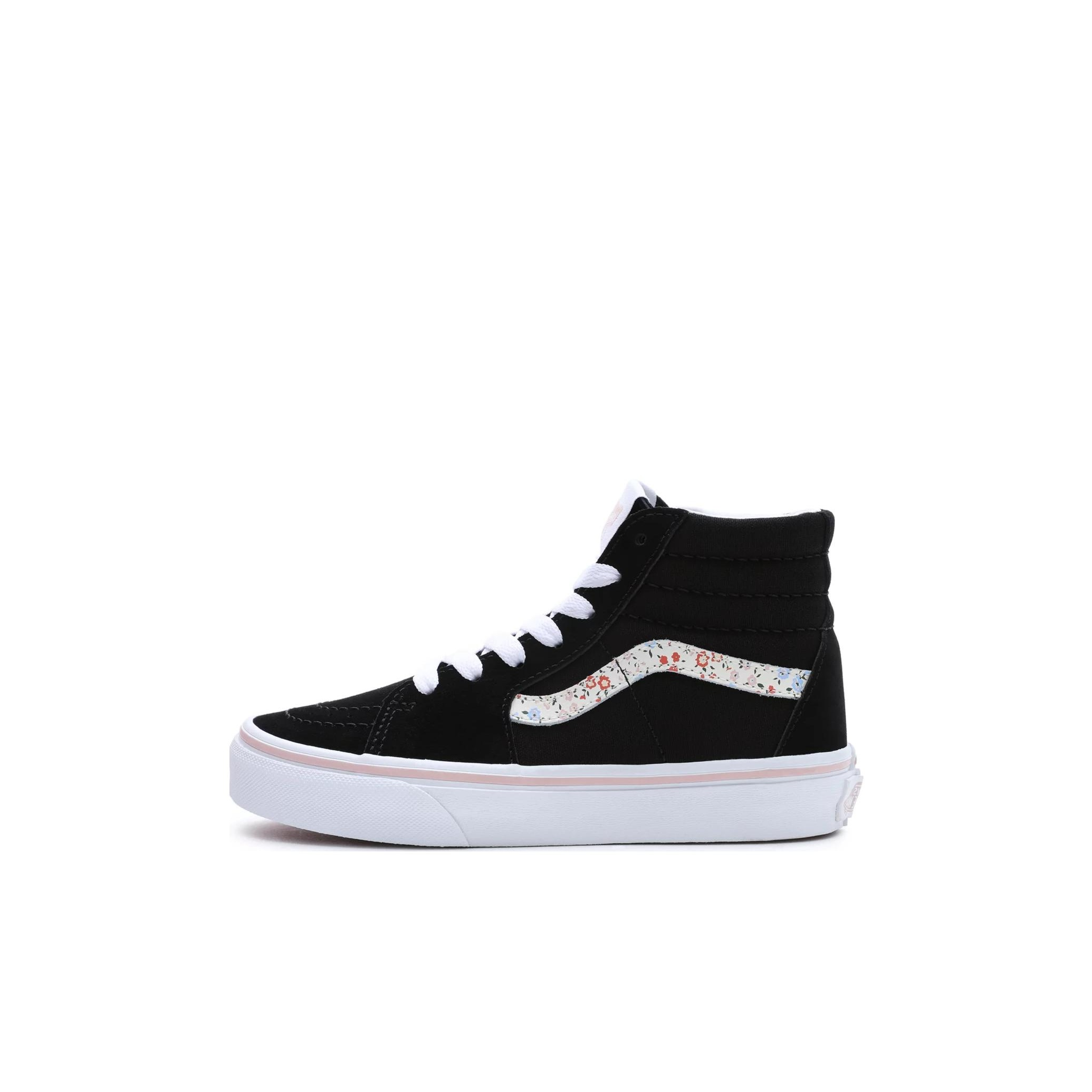 (Preschool) Vans SK8-Hi Floral Shoes 'Black White' VN000D5FBOQ