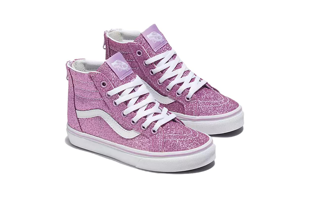 (PS) Vans SK8-Hi Glitter Shoes 'Pink White' 圖 3