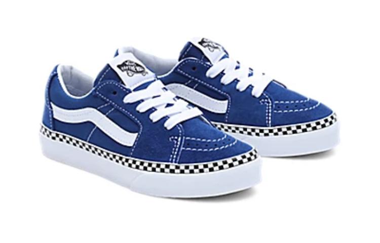Lookbook (PS) Vans Sk8-Low 棋盘格鞋带饰 '蓝白色' VN0A7Q5L815