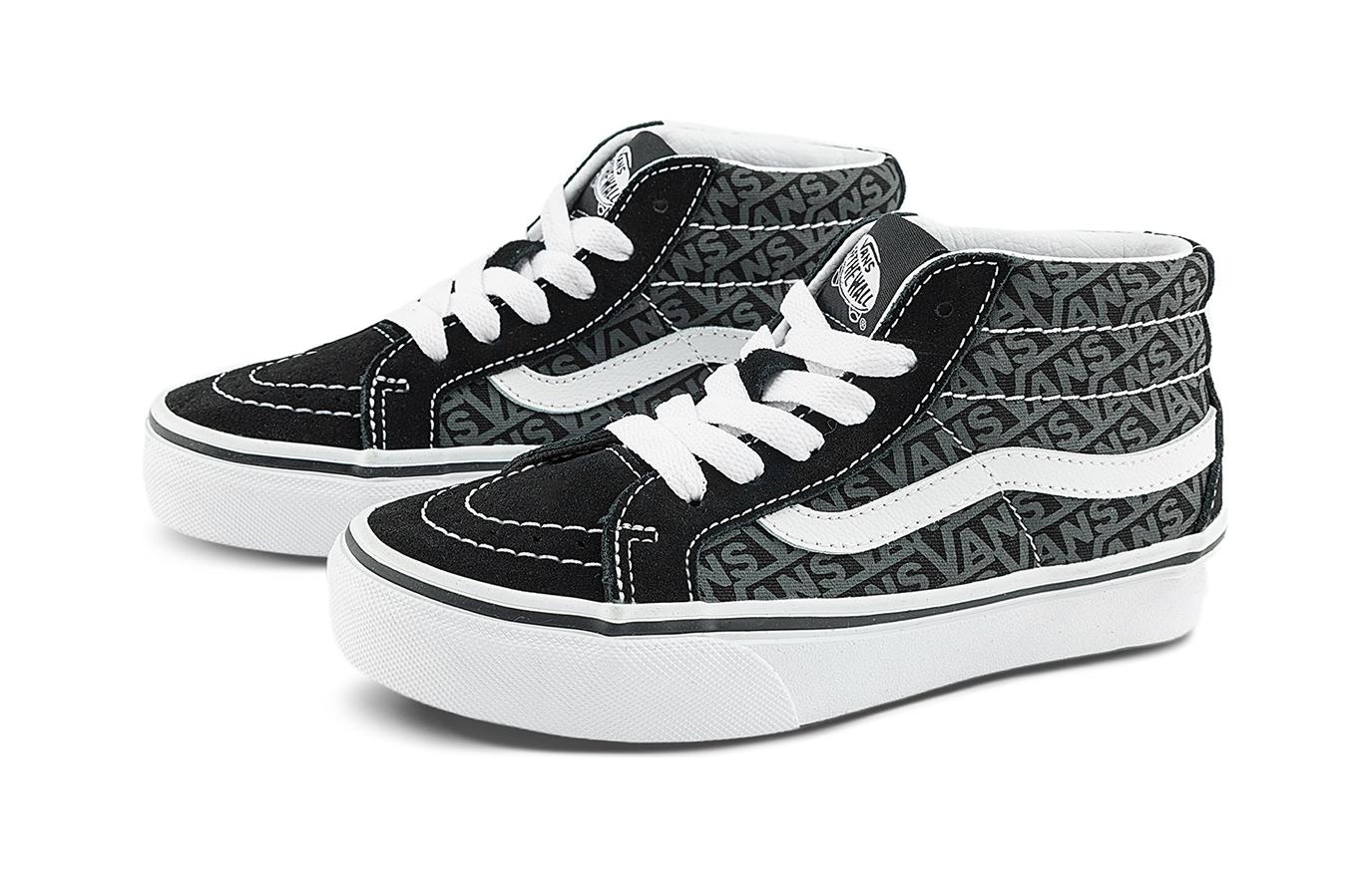 Lookbook (PS) （幼児用）Vans SK8-Mid Reissie スケートシューズ 'ブラック グレー ホワイト' VN000BVP6BT