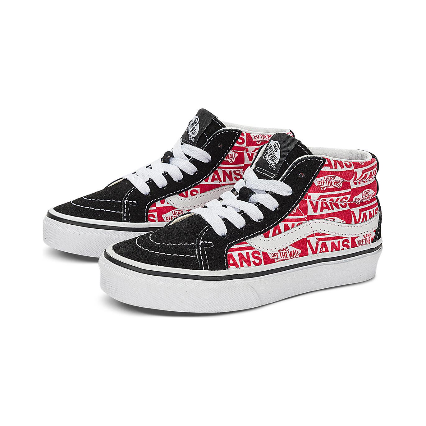 Order (PS) Vans Sk8-Mid 魔术贴鞋 '红白黑色' VN000BVPBRR